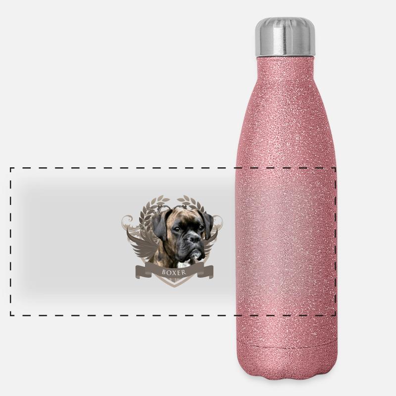 Boxer dog Panoramic Glitter Thermal Bottle 500 ml
