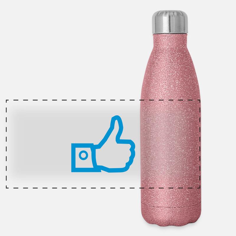 Daumen hoch - gefällt mir Panorama Glitzer Isolierflasche 500 ml