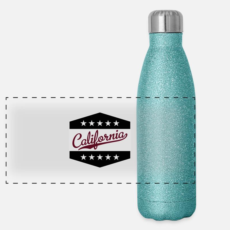 California Panorama Glitzer Isolierflasche 500 ml