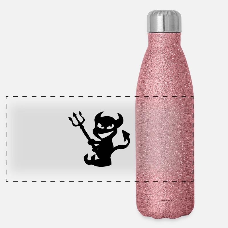 Mauvais sourire avec le trident Gourde isotherme panoramique pailletée 500 ml