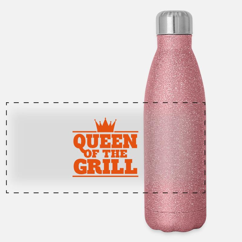 Reine du gril Gourde isotherme panoramique pailletée 500 ml