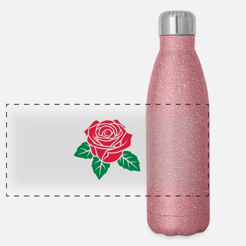 rose_logo Panorama Glitzer Isolierflasche 500 ml