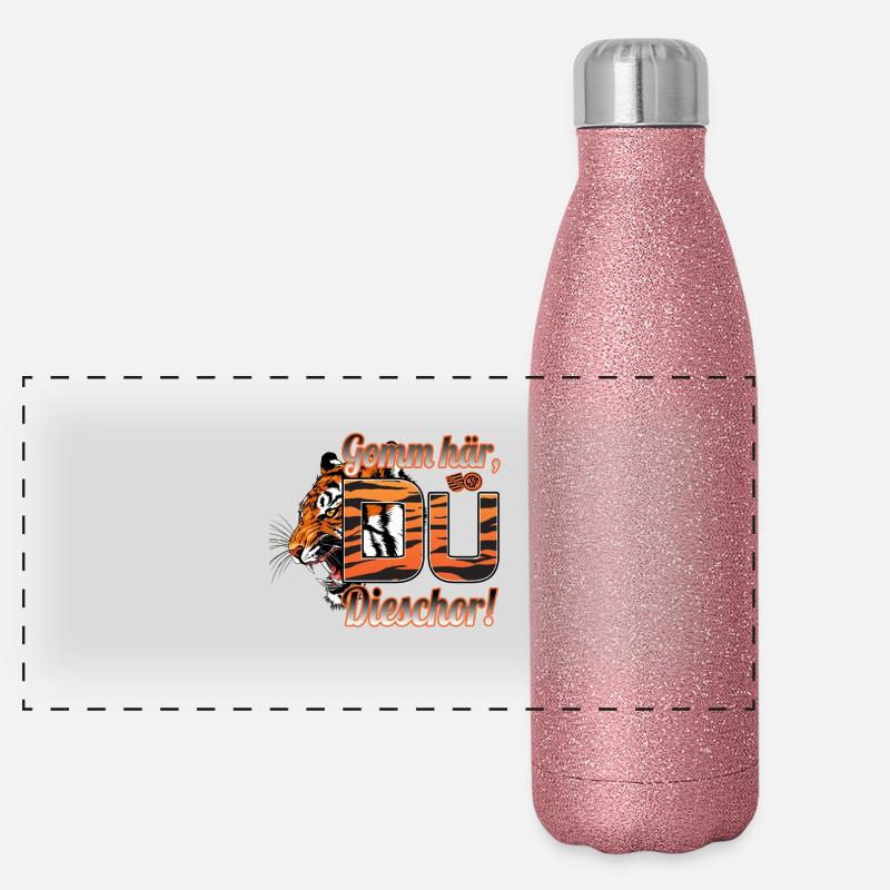 Gomm här du Dieschor Panorama Glitzer Isolierflasche 500 ml