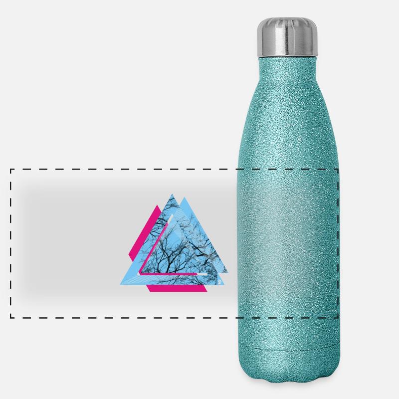 AD Triangle Panoramic Glitter Thermal Bottle 500 ml