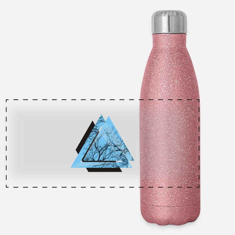 AD Triangle Black Panorama Glitzer Isolierflasche 500 ml