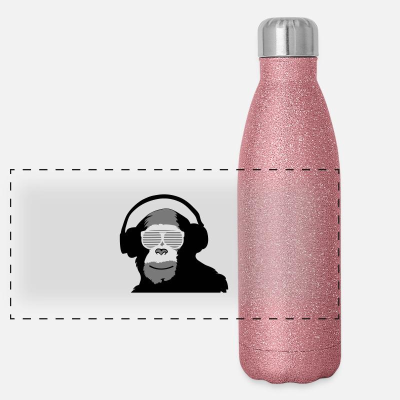 affe03 Panorama Glitzer Isolierflasche 500 ml