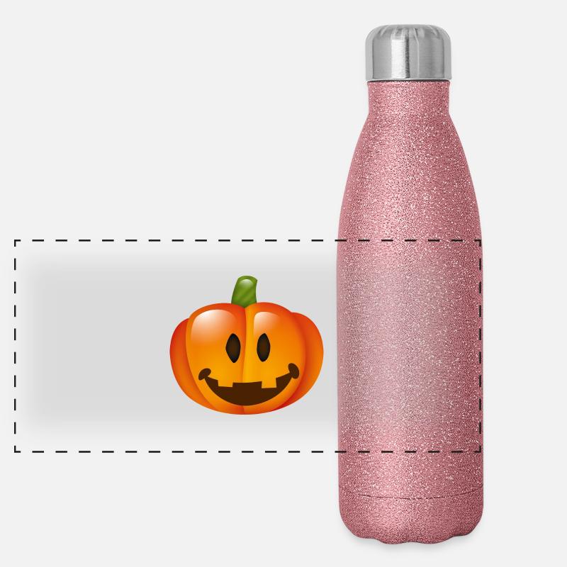 Smiley Pumpkin Panoramic Glitter Thermal Bottle 500 ml