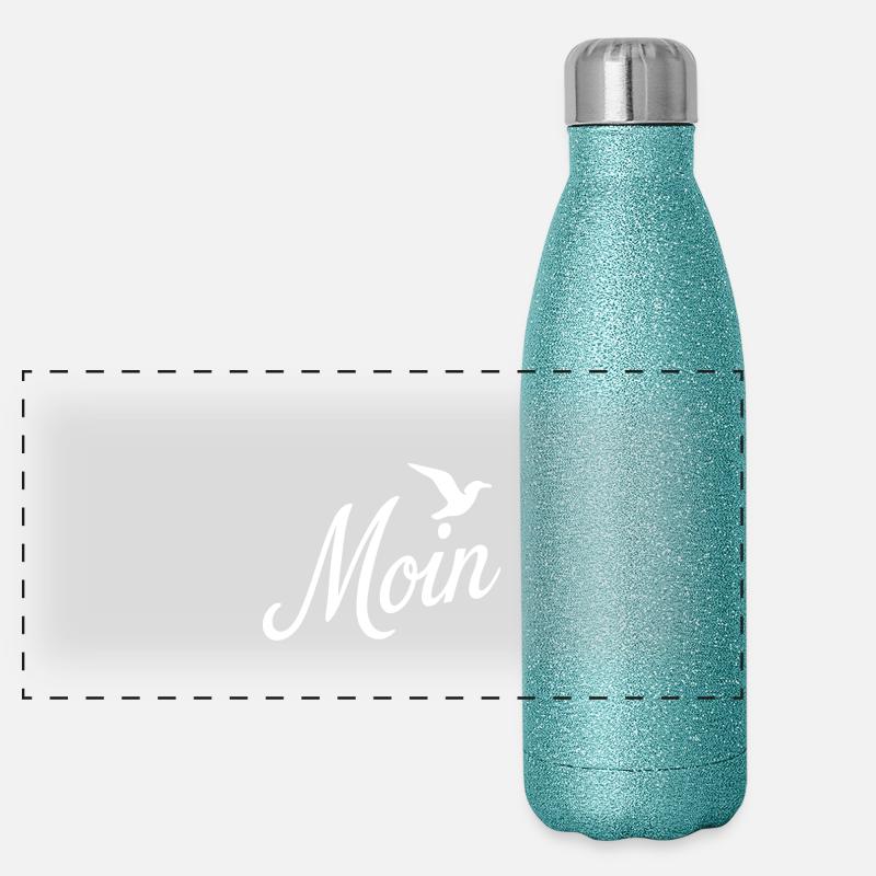 Moin Möwe Panorama Glitzer Isolierflasche 500 ml