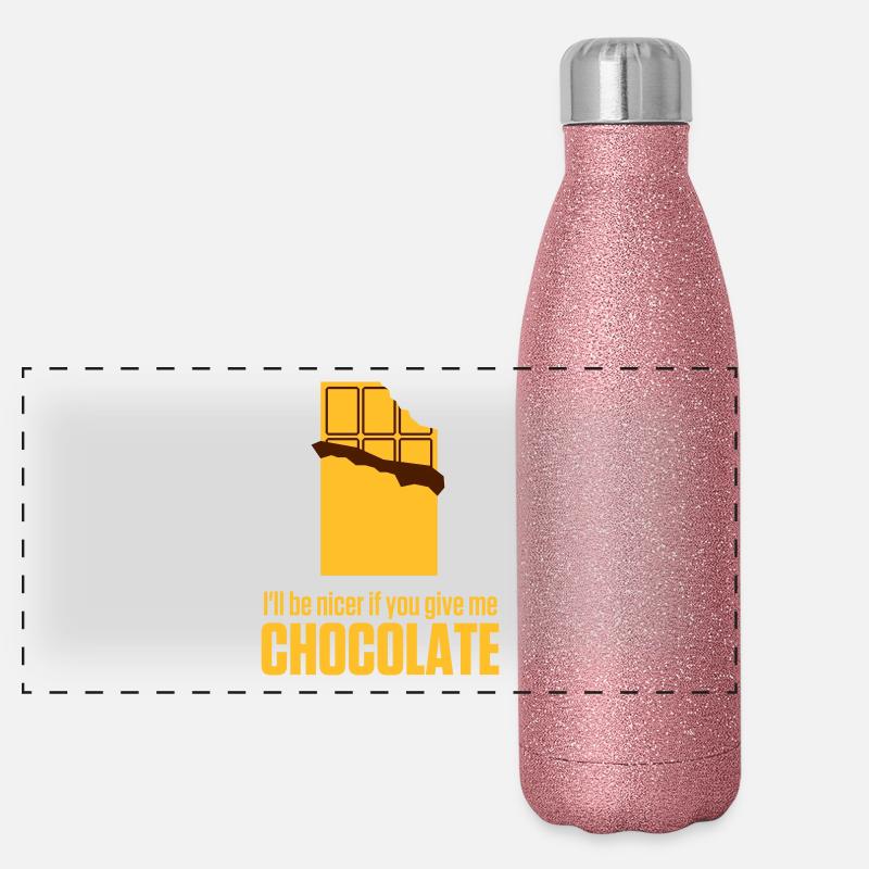 Give me chocolate. Then I am also friendly! Panoramic Glitter Thermal Bottle 500 ml