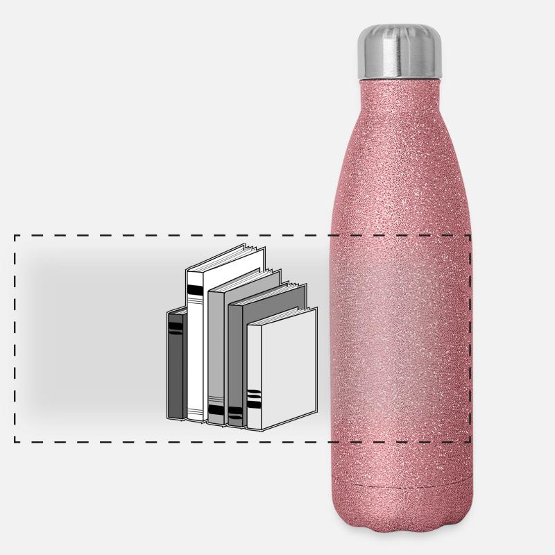 books reader reading buecher lesen lernen63 Panorama Glitzer Isolierflasche 500 ml