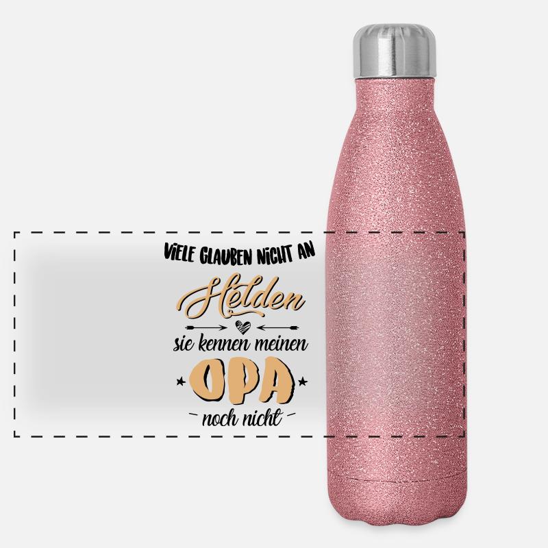 Opa Held Panorama Glitzer Isolierflasche 500 ml