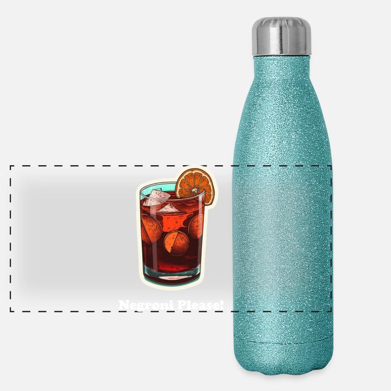 Negroni Please! Panorama Glitzer Isolierflasche 500 ml