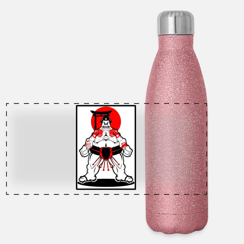 Sumo Warrior Panoramic Glitter Thermal Bottle 500 ml