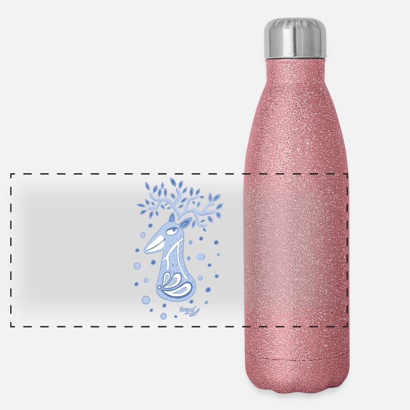 Hirschbock Panorama Glitzer Isolierflasche 500 ml