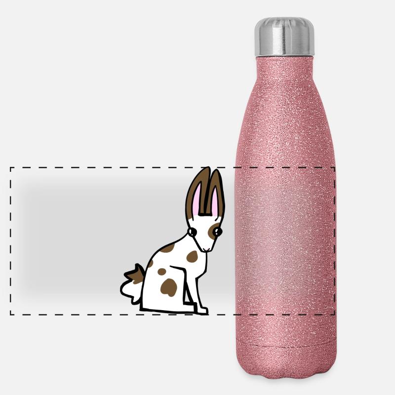 Lapin tacheté Gourde isotherme panoramique pailletée 500 ml