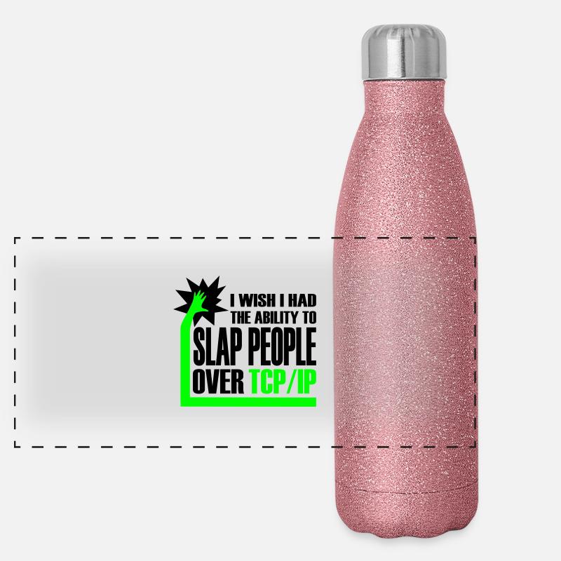 slap_over_tcp_ip Panorama Glitzer Isolierflasche 500 ml