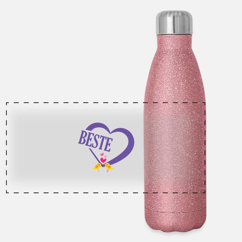 Beste Panorama Glitzer Isolierflasche 500 ml