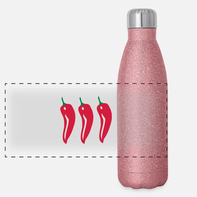 pepperoni Gourde isotherme panoramique pailletée 500 ml
