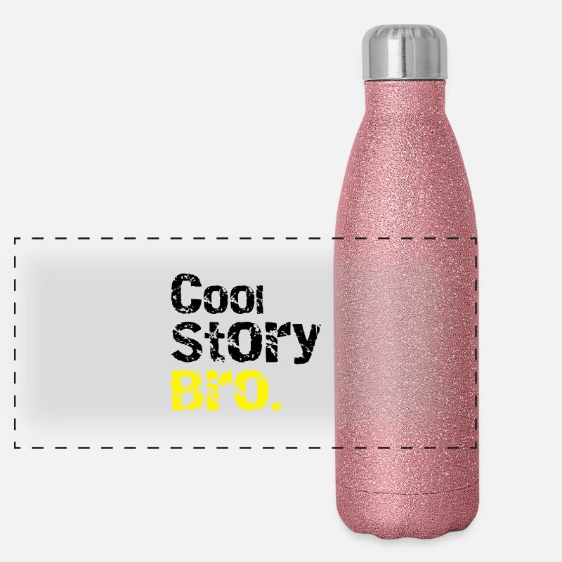 Cool story Bro Panorama Glitzer Isolierflasche 500 ml