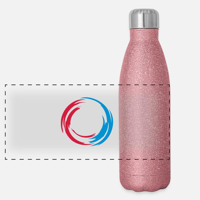 swirl_circle Panorama Glitzer Isolierflasche 500 ml