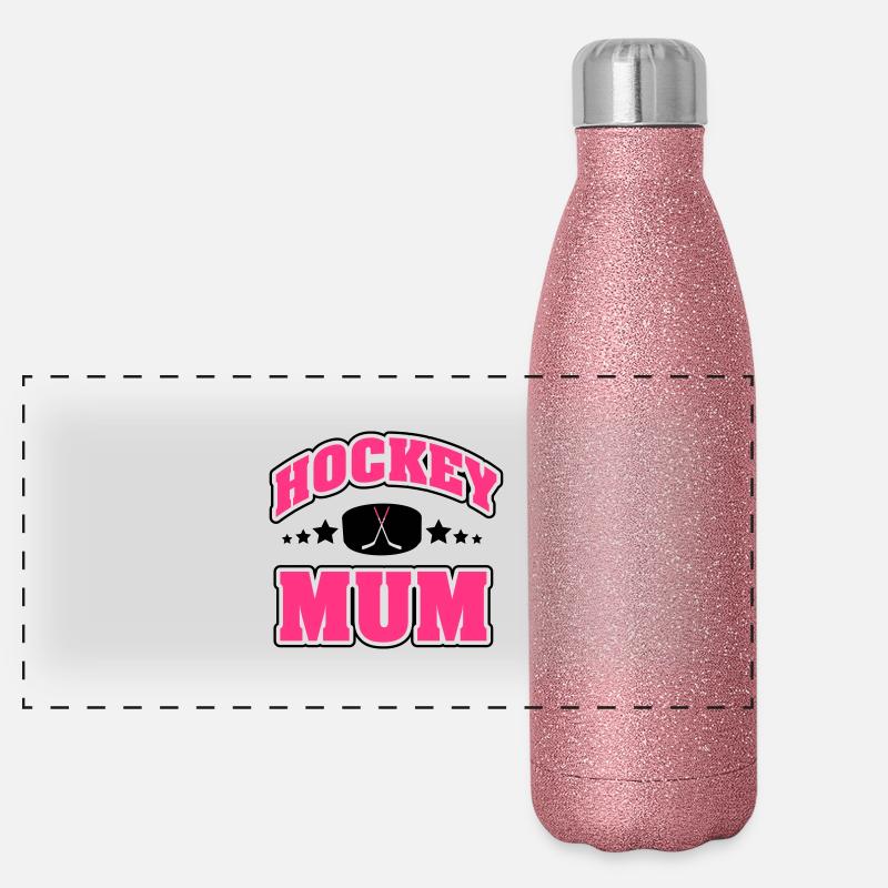 Hockey Mum Panorama Glitzer Isolierflasche 500 ml
