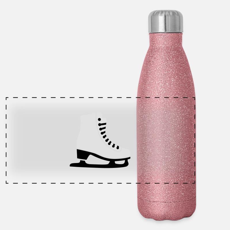 Schlittschuh Panorama Glitzer Isolierflasche 500 ml