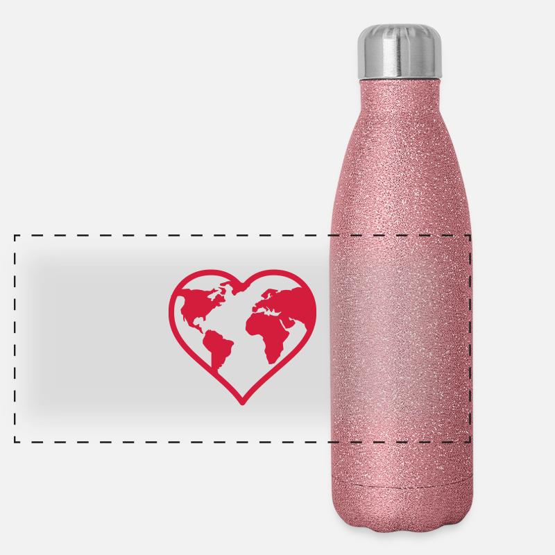 liebe_welt_erde Panoramic Glitter Thermal Bottle 500 ml