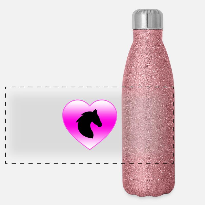 Cheval Gourde isotherme panoramique pailletée 500 ml