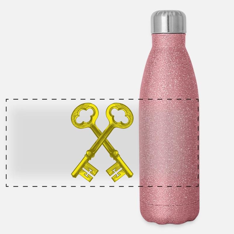 Clefs en or Gourde isotherme panoramique pailletée 500 ml