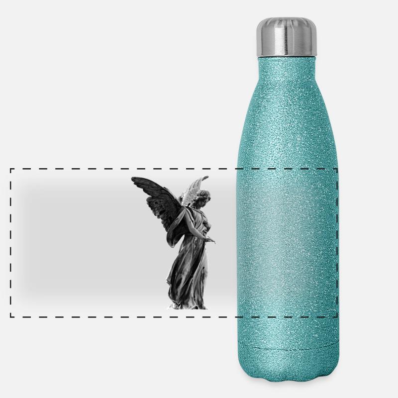 sculpture Ange - Conception, blanc Gourde isotherme panoramique pailletée 500 ml
