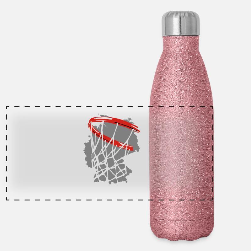 Basketball Germany Panorama Glitzer Isolierflasche 500 ml