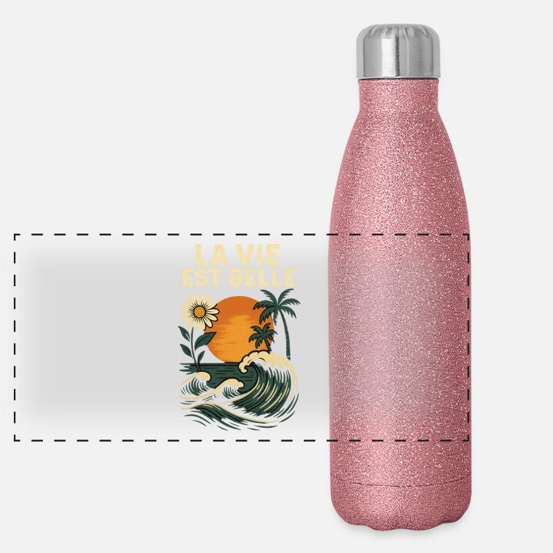 Sous le Soleil Gourde isotherme panoramique pailletée 500 ml