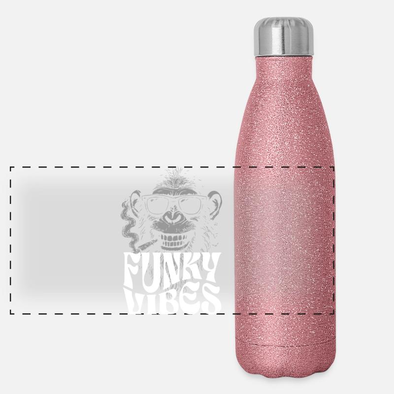 Monkey Funk Vibes Gourde isotherme panoramique pailletée 500 ml