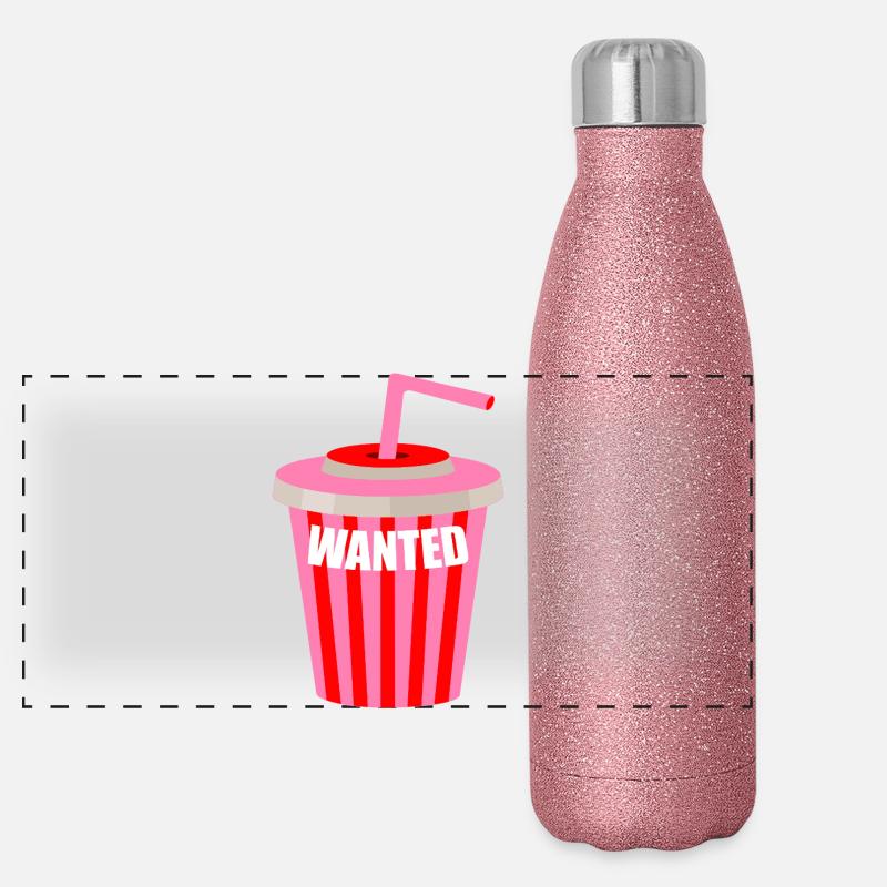 Milchshake gewünscht Panorama Glitzer Isolierflasche 500 ml