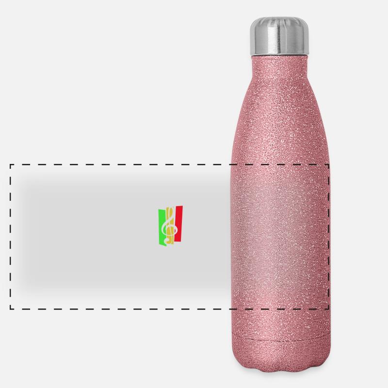 Reggae Music Panoramic Glitter Thermal Bottle 500 ml