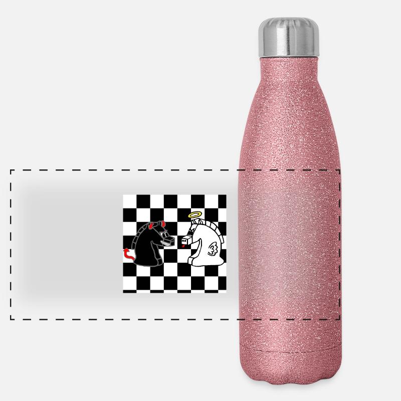 Échecs Gourde isotherme panoramique pailletée 500 ml