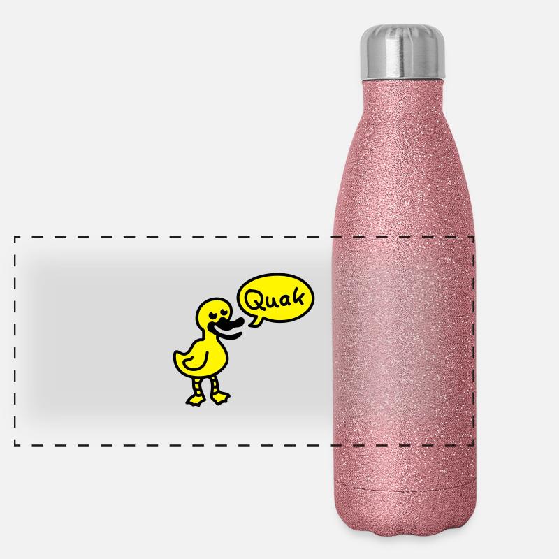 Quak - Ente Panorama Glitzer Isolierflasche 500 ml