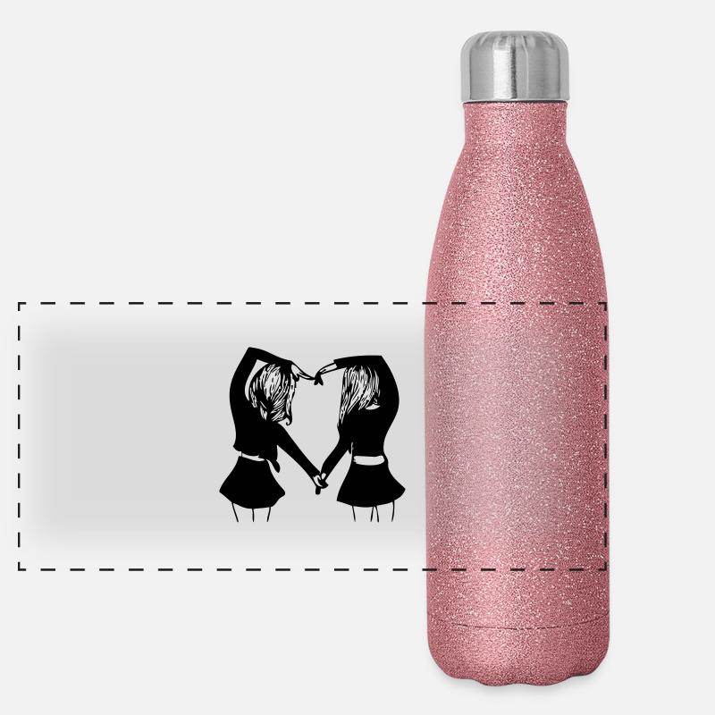 L'amour! Gourde isotherme panoramique pailletée 500 ml