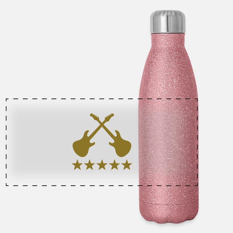 rock guitar deluxe Panoramic Glitter Thermal Bottle 500 ml