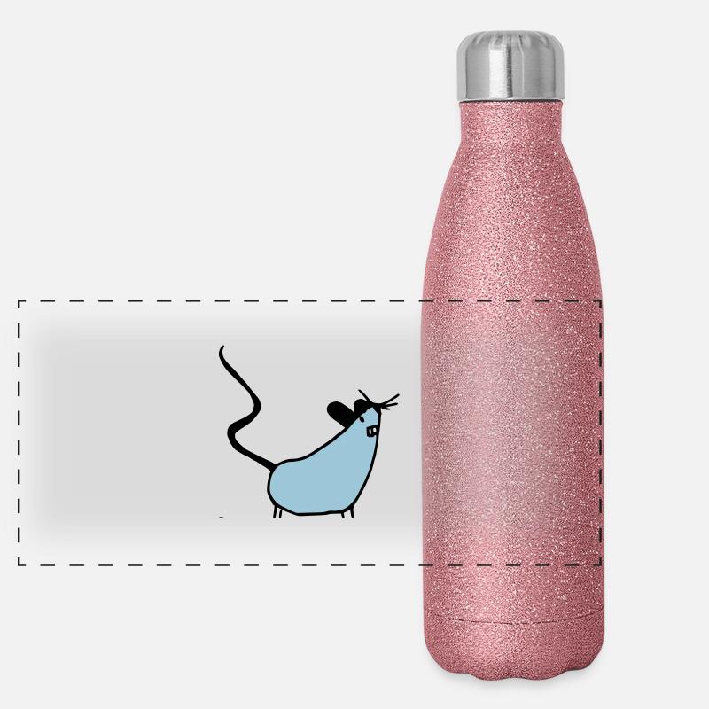 maus Panorama Glitzer Isolierflasche 500 ml