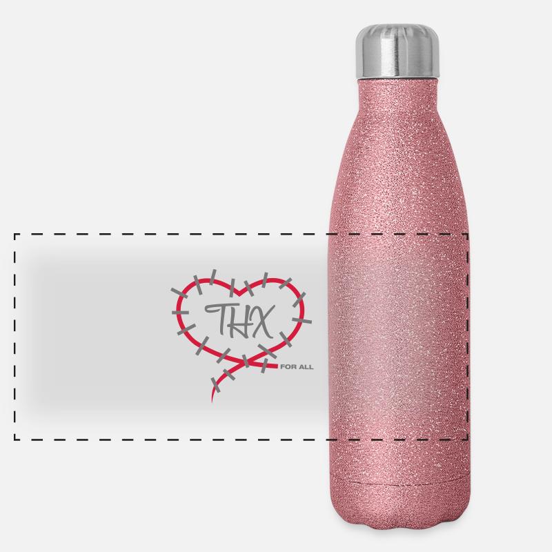 Merci pour tout Gourde isotherme panoramique pailletée 500 ml