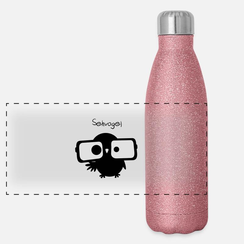 OWL / / Sehvogel Gourde isotherme panoramique pailletée 500 ml