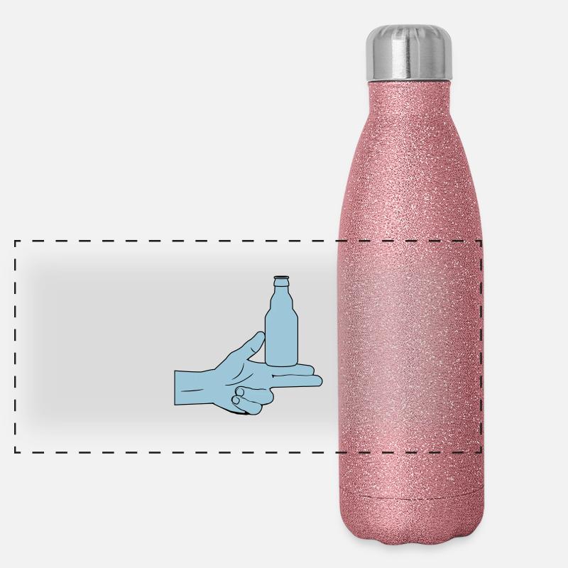 Pistolero Cerveza Panorama Glitzer Isolierflasche 500 ml