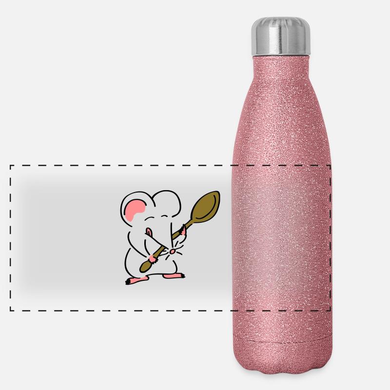 Kochmaus Panorama Glitzer Isolierflasche 500 ml