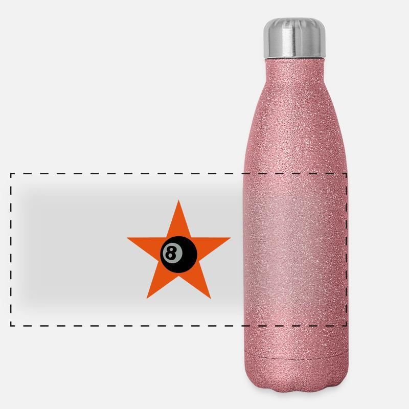 8 ball star Panorama Glitzer Isolierflasche 500 ml
