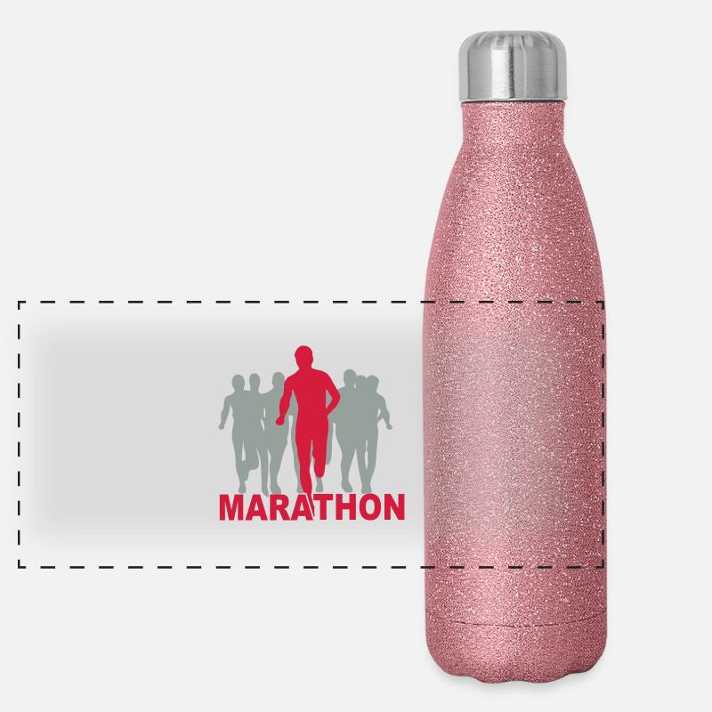 marathon Panorama Glitzer Isolierflasche 500 ml