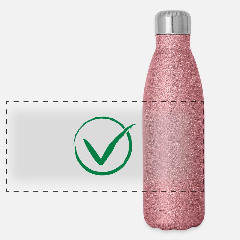 Course du crochet brosse rond Gourde isotherme panoramique pailletée 500 ml