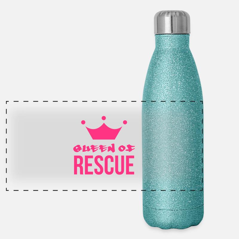 Erste Hilfe / Retter / Retterin / Arzt Panorama Glitzer Isolierflasche 500 ml