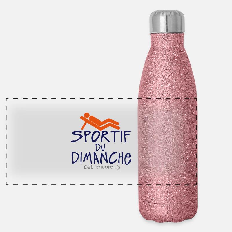 citation sportif du dimanche bains soleil Gourde isotherme panoramique pailletée 500 ml