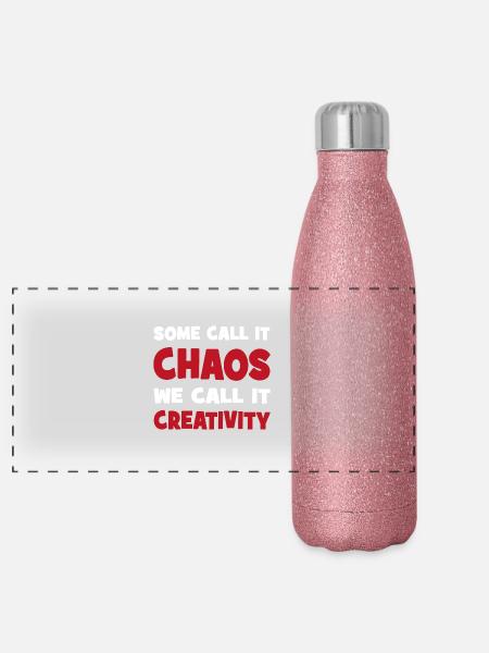 creative - Panoramic Glitter Thermal Bottle 500 ml - pink glitter - Front